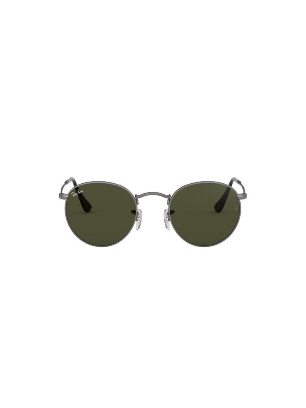 New Ray-Ban Men's Sunglasses Silver Round Green Lens Metal Frame Ray Ban RB3447